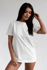bodya biała koszulka kąpielowa - t-shirt, ochrona uv, widok z przodu