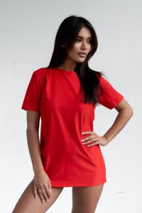 bodya czerwona koszulka kąpielowa - t-shirt, ochrona uv, widok z przodu