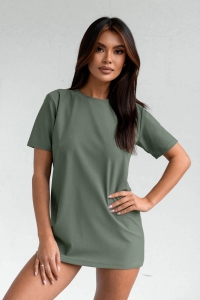 bodya khaki zielona koszulka kąpielowa - t-shirt, ochrona uv, widok z przodu