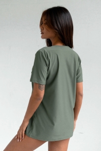 bodya khaki zielona koszulka kąpielowa - t-shirt, ochrona uv, widok z tyłu