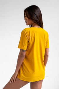 bodya żółta koszulka kąpielowa - t-shirt, ochrona uv, widok z tyłu