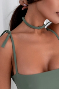 bodya khaki zielona ozdoba na szyję - choker