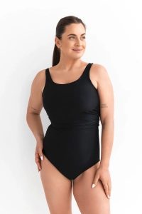 góra od stroju typu wrap zdjęcie na modelce kolor czarny