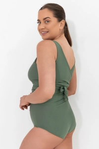 góra od stroju typu wrap zdjęcie na modelce kolor khaki