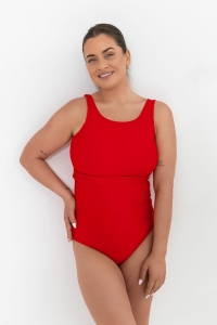 góra od stroju typu wrap zdjęcie na modelce kolor czerwony