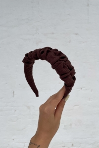 ozdobna opaska do włosów brązowa Choco