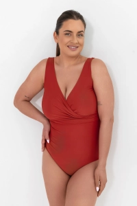 bodya góra od bikini na duży biust ceglana