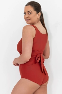 bodya góra od bikini na duży biust ceglana