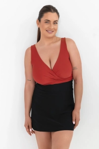 bodya góra od bikini na duży biust ceglana