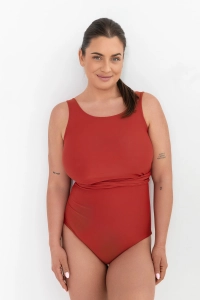 bodya modelujące majtki z wysokim stanem ceglane