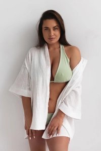 bodya koszula oversize biała bawełniana