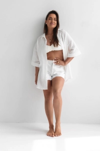 bodya koszula oversize biała bawełniana