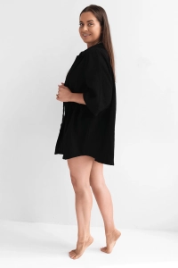 bodya koszula oversize czarna bawełniana