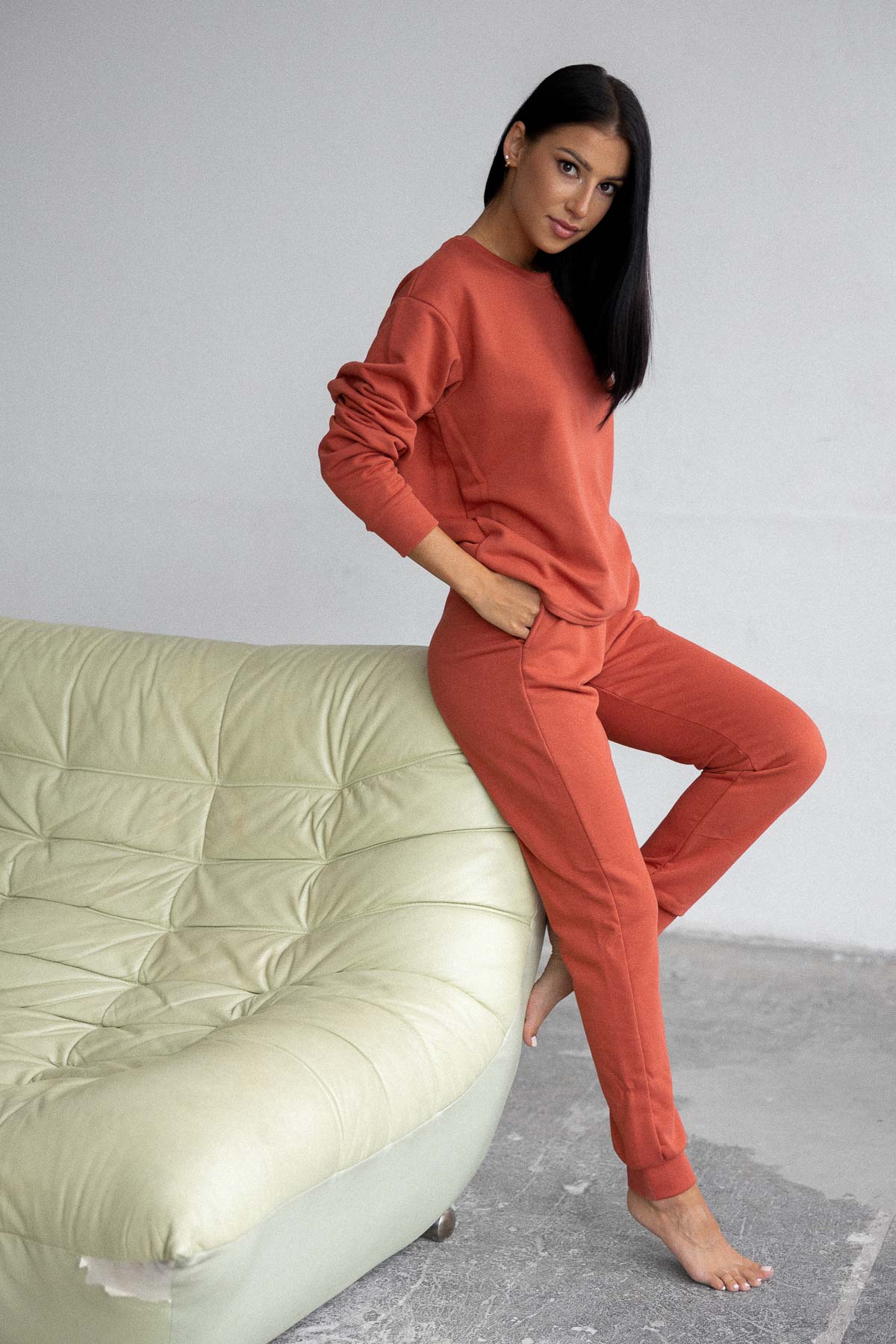 COMFY - komplet dresowy Terracotta