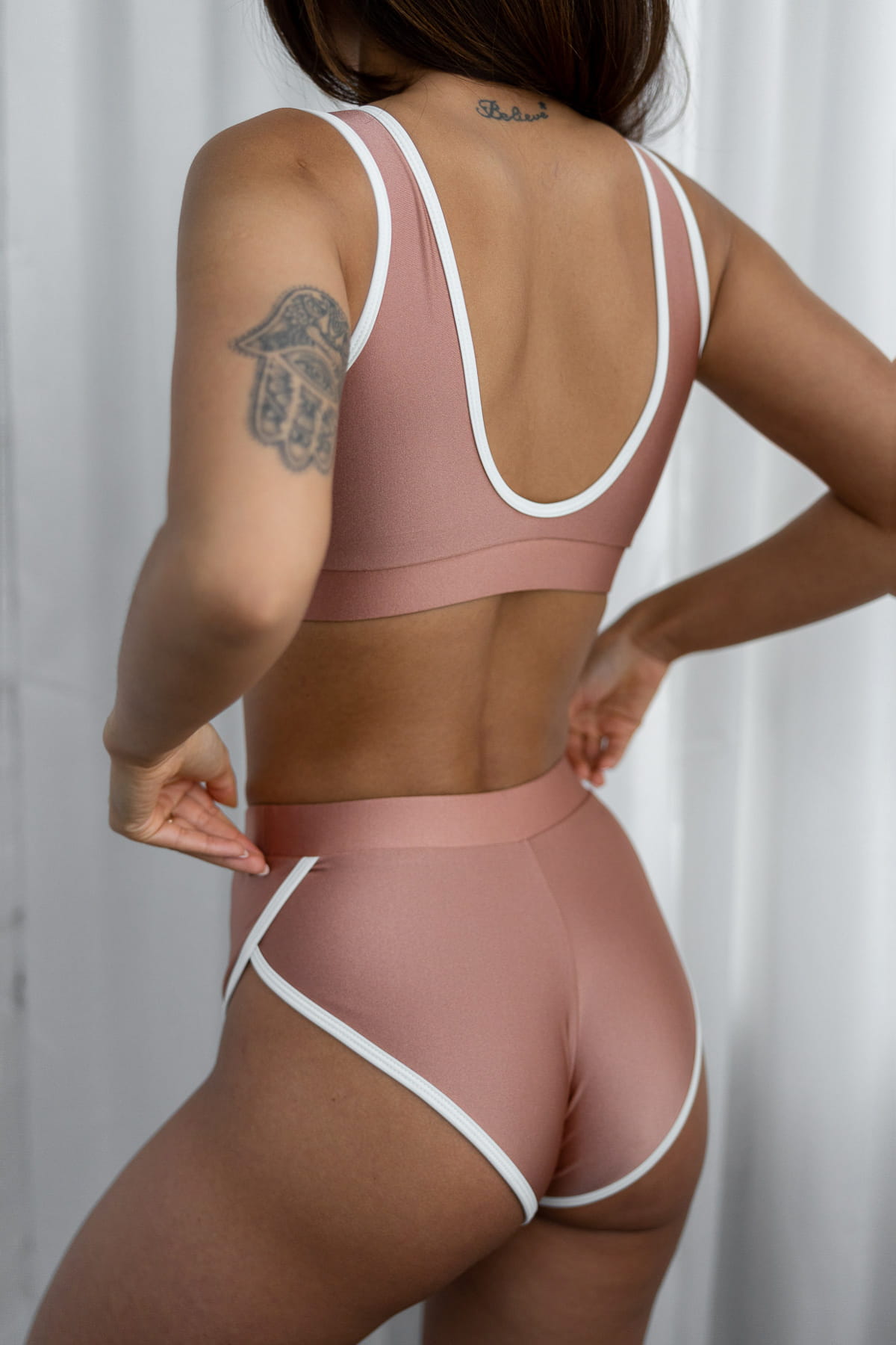 Vibe Paraiso - dół od bikini szorty brudny róż 