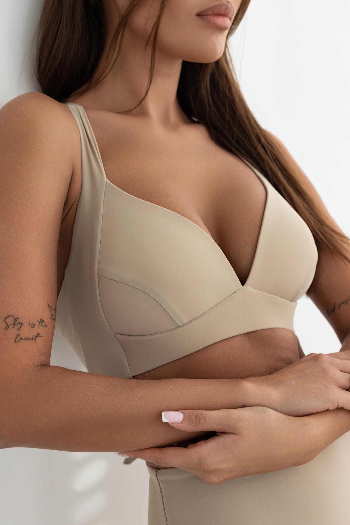 Mira Sand - góra od bikini push-up usztywniana beżowy 