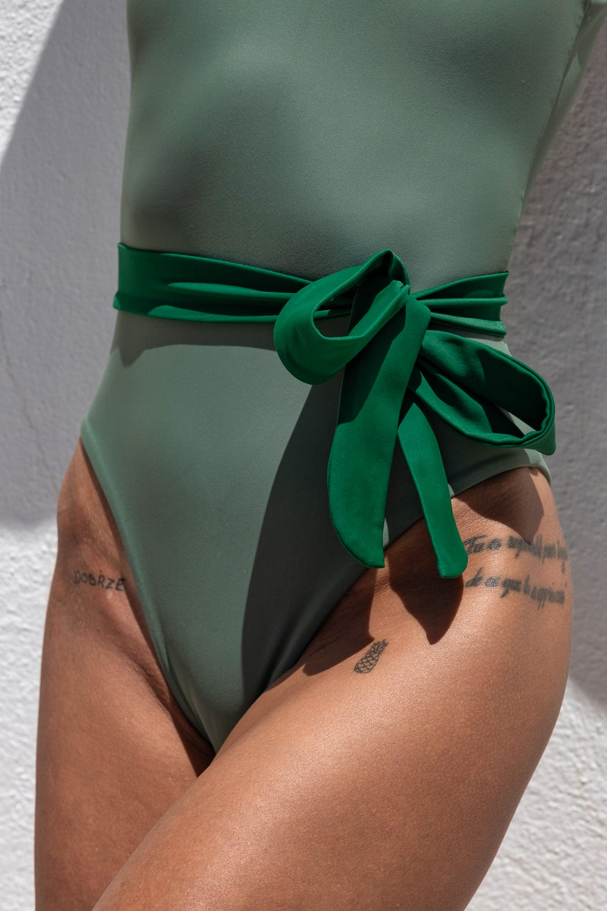 Dodatkowy pasek bikini tie do personalizacji zielony jungle