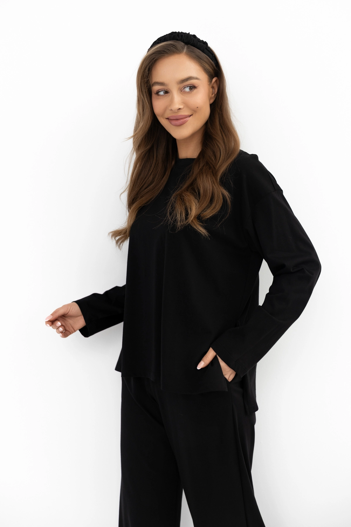 Camisa Nero bluzka z długim rękawem czarna