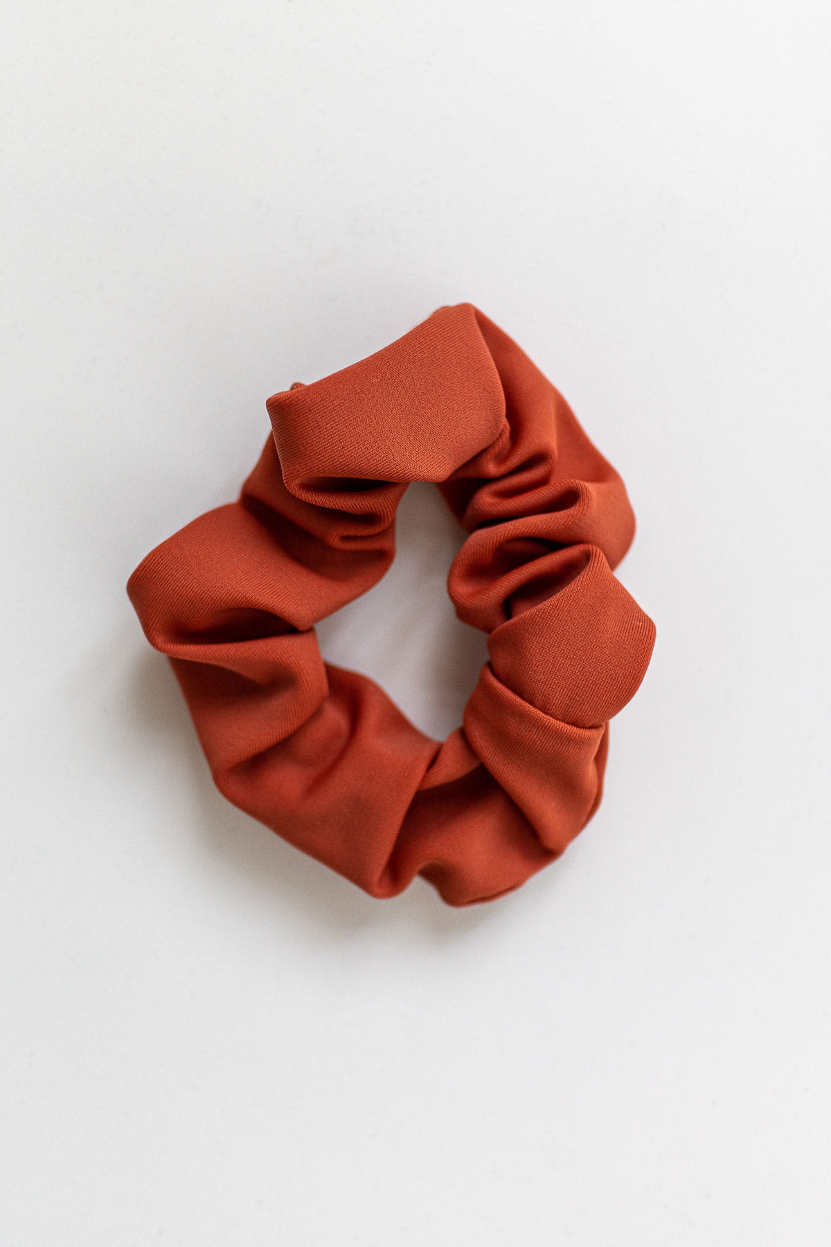 Gumka do włosów scrunchie ceglany terracotta