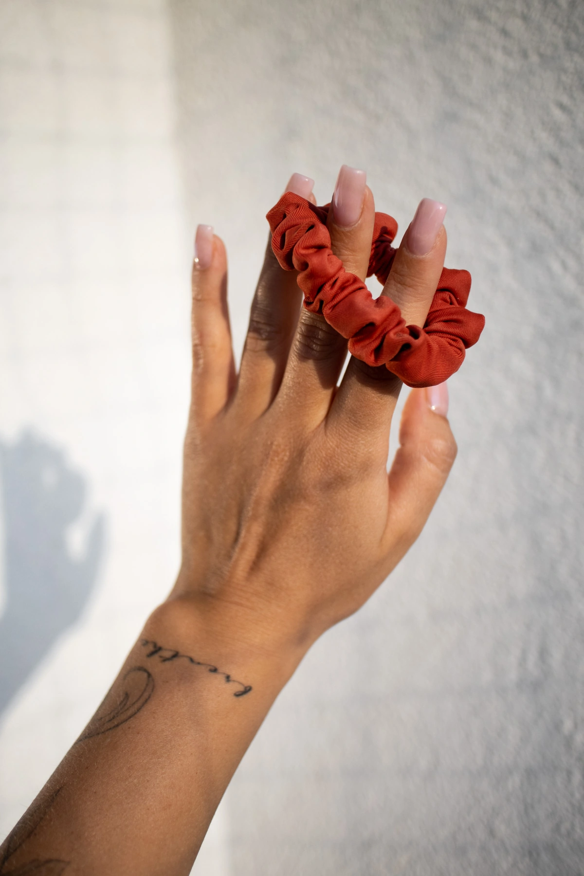 Gumka do włosów mini scrunchie terracotta
