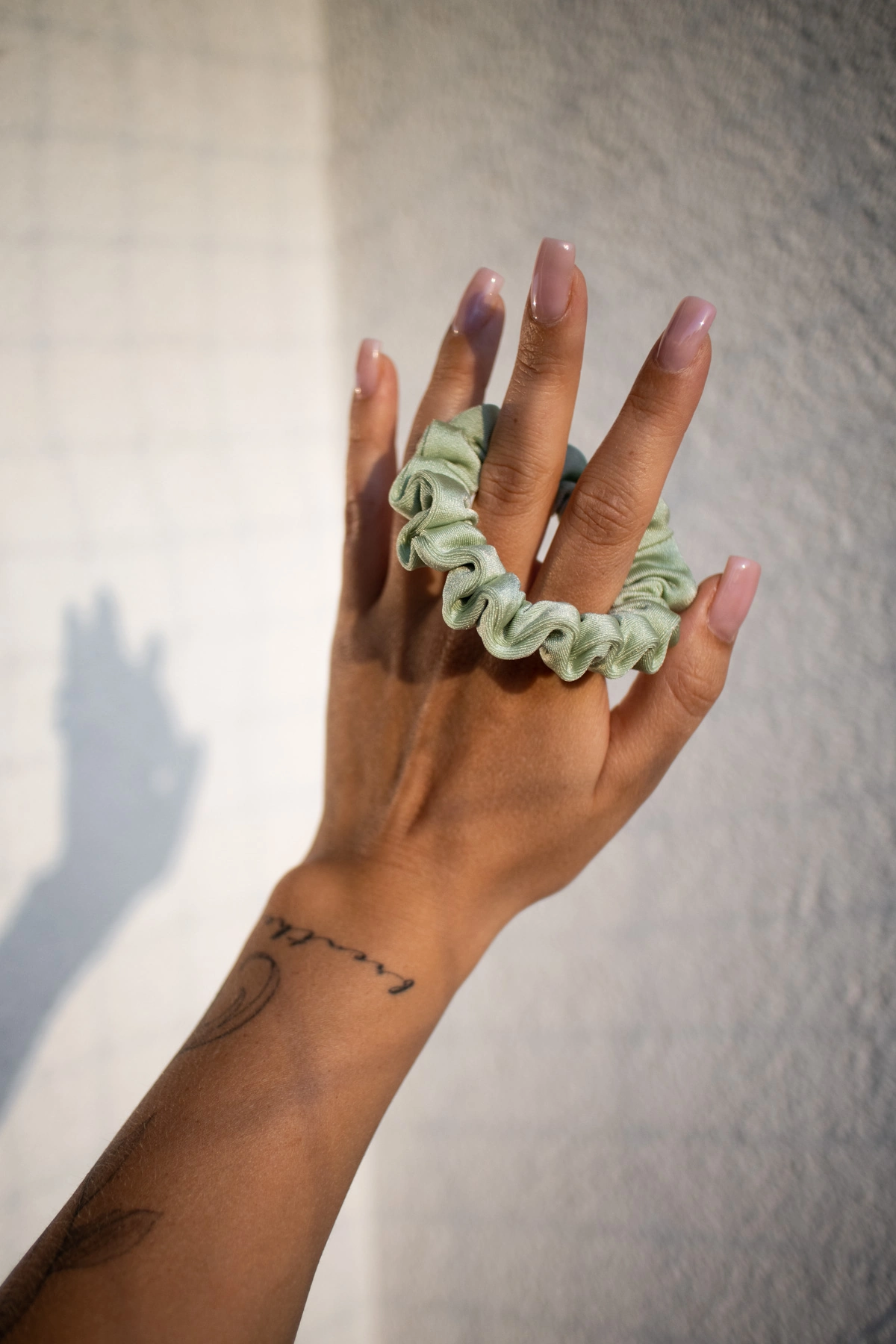 Gumka do włosów mini scrunchie pistacjowy matcha