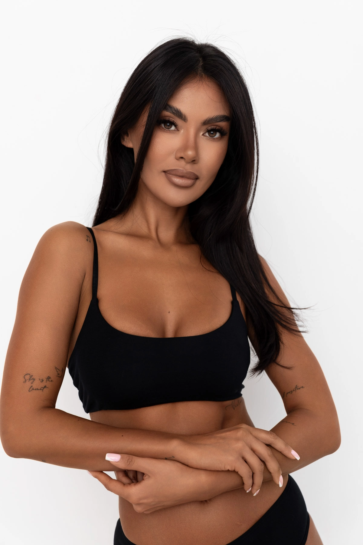 Aya Bralette Nero - biustonosz miękki bawełniany czarny