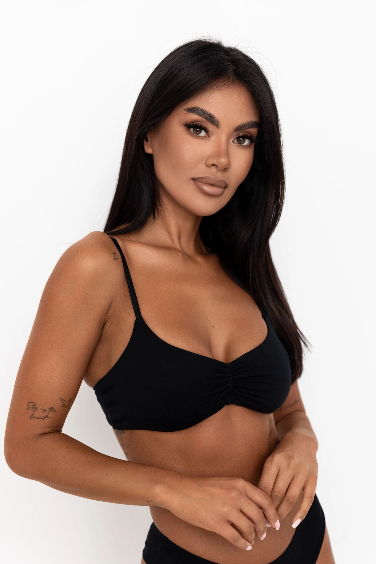 Suave Soft Bra  Nero - biustonosz miękki bawełniany czarny