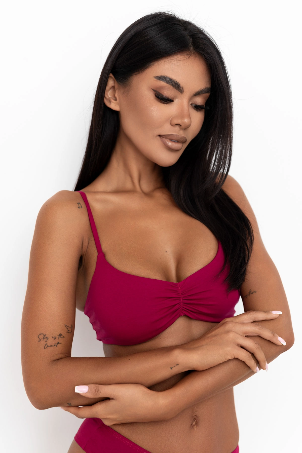 Suave Soft Bra  Sangria - biustonosz miękki bawełniany bordowy